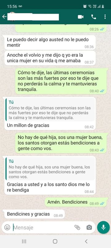 Testimonio privado de retorno de pareja